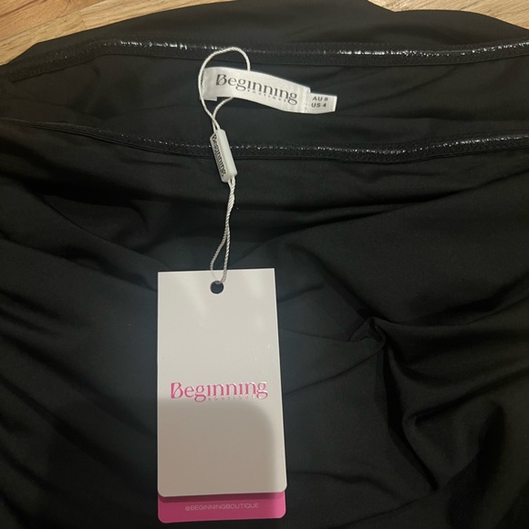 Beginning Boutique Night Out Black Glove Mini Dress - Picture 8 of 8